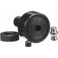 McGill Crowned Metric Cam Follower, Stud Mount Roller, 30mm RD, Hex Hole