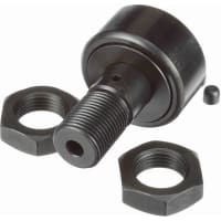 McGill Crowned Metric Cam Follower, Stud Mount Roller, 40mm RD, Screwdriver Slot