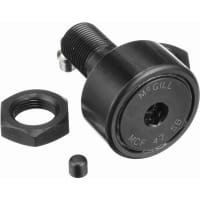 McGill Crowned Metric Cam Follower, Stud Mount Roller, Hex Hole, 47mm RD, Sealed