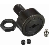 McGill Crowned Metric Cam Follower, Stud Mount Roller, 52mm RD, Screwdriver Slot