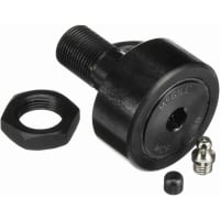 McGill Crowned Metric Cam Follower, Stud Mount Roller, Hex Hole, 52mm RD, Sealed