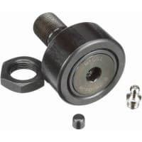 McGill Crowned HD Metric Cam Follower, Stud Mount Roller, Hex Hole, 40mm RD, Shielded