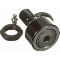 McGill Crowned HD Metric Cam Follower, Stud Mount Roller, Hex Hole, 47mm RD, Shielded