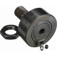 McGill Crowned HD Metric Cam Follower, Stud Mount Roller, Hex Hole, 80mm RD, Shielded