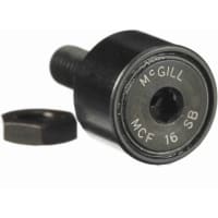 McGill Crowned Metric Cam Follower, Stud Mount Roller, Hex Hole, 16mm RD, Sealed