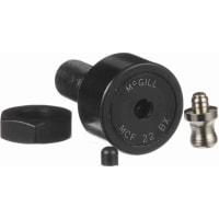 McGill Cylindrical Metric Cam Follower, Stud Mount Roller, 22mm RD, Hex Hole