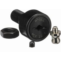 McGill Cylindrical Metric Cam Follower, Stud Mount Roller, 22mm RD, Screwdriver Slot