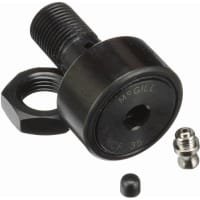 McGill Crowned Metric Cam Follower, Stud Mount Roller, Hex Hole, 35mm RD, Sealed