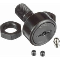 McGill Crowned Metric Cam Follower, Stud Mount Roller, 40mm RD, Screwdriver Slot