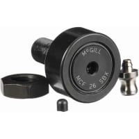 McGill Cylindrical Metric Cam Follower, Stud Mount Roller, Hex Hole, 40mm RD, Sealed