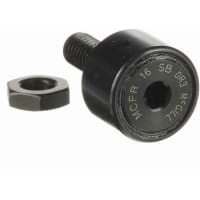 McGill Crowned Metric Cam Follower, Stud Mount Roller, 16mm RD, Hex Hole