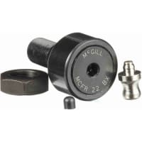 McGill Crowned Metric Cam Follower, Stud Mount Roller, 22mm RD, Hex Hole