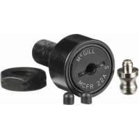 McGill Crowned Metric Cam Follower, Stud Mount Roller, 22mm RD, Screwdriver Slot