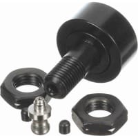 McGill Crowned Metric Cam Follower, Stud Mount Roller, 26mm RD, Screwdriver Slot