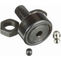 McGill Cylindrical Metric Cam Follower, Stud Mount Roller, 32mm RD, Hex Hole