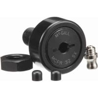 McGill Cylindrical Metric Cam Follower, Stud Mount Roller, 32mm RD, Screwdriver Slot