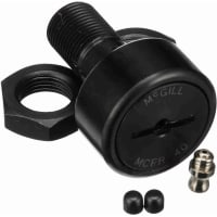 McGill Crowned Metric Cam Follower, Stud Mount Roller, 40mm RD, Screwdriver Slot