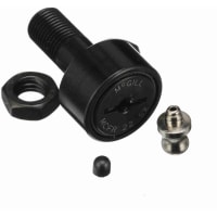 McGill Cylindrical Metric Cam Follower, Stud Mount Roller, 47mm RD, Screwdriver Slot