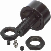 McGill Crowned Metric Cam Follower, Stud Mount Roller, 62mm RD, Screwdriver Slot