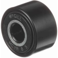 McGill Crowned Metric Cam Follower, Yoke Mount Roller, 24mm RD, Sealed