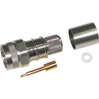 Amphenol - Times Microwave Systems Connector, N, Plug, Crimp, solder on pin, Hex-Knurl, No Braid, LMR-600 Series