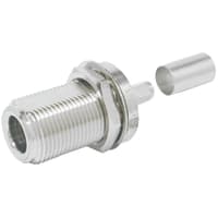 Amphenol - Times Microwave Systems Standard Connector, N-Female Jack, Crimp, Bulkhead, No Braid, LMR-240 Series