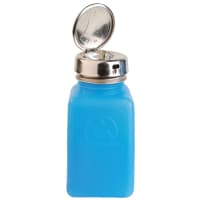 Menda Bottle, 6 Oz., Square Shape, Take-Along, High Density Polyethylene, Blue