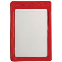 Menda HOLDER, BADGE, COLOR BORDERS, RED, 2-1/8INX3-3/8IN (IS)