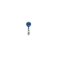 Menda BADGE REEL, ROUND, SLIDE CLIP, TRANSLUCENT BLUE, PREMIUM