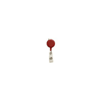 Menda BADGE REEL, ROUND, SWIVEL CLIP, STRAP END FITTING, RED