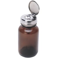 Menda Liquid Dispenser; One-Touch; Impact Resisitant; Amber 4oz.