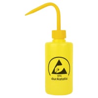 Menda Bottle, 8 Oz., Round Shape, Wash, Swan Neck Spot, Low Density Polyethylene, Yellow