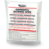 MG Chemicals Wipe, Pre-Saturated, Isopropyl Alcohol, Individually Wrapped, 5x6", 50 Wipes