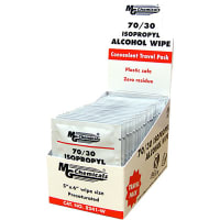 MG Chemicals Wipes, Pre-Saturated, Isopropyl Alcohol, Ind. Wrapped, 5"x6" (127x152mm)