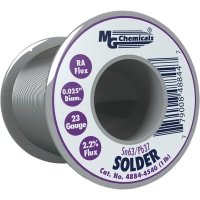 MG Chemicals Solder, 23 AWG 0.025" Dia SN63/PB37, 1 lbs Spool, 488X Series