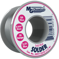 MG Chemicals SOLDER, 18 AWG, 0.05 DIA, SN60/PB40, 1/2 LBS