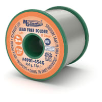 MG Chemicals Solder, Lead Free, No Clean, 21 gauge wire, .032 dia, 1 lb spool, Sn/Ag