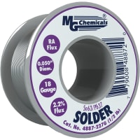 MG Chemicals Solder, 18 AWG 0.05 Dia SN63/PB37, 1/2 lb Spool, 488X Series