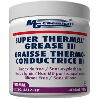 MG Chemicals Super Thermal Grease, Zinc Oxide Free, 1 Pint, SL: 5yr, Silicone&ZnO Free, White