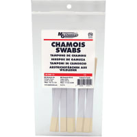 MG Chemicals Swab;Dry;Dbl-Tip;Chamois;Lint-Free;Tip 10mmDia;Hnd-L 3.15";Synthetic;15 Swabs