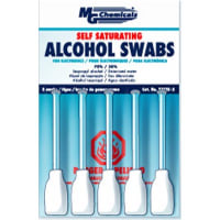 MG Chemicals Swab;Pre-Sat;Sgl-Tip;Foam;Alcohol;Tip 0.562"Diax1.062"L;Hnd-L 4";Popule;5 Swabs