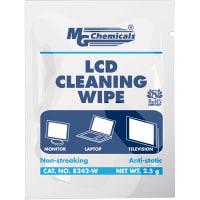 MG Chemicals Wipe;LCD;Pre-Saturated;Anti Static;Individually Wrapped;5x6";25 Wipes