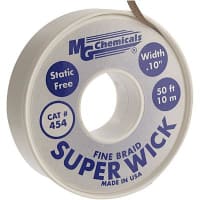 MG Chemicals Desolder, Fine Braid Super Wick, 50ft L x 0.100in W, RMA type, Blue