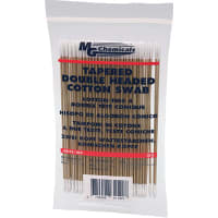 MG Chemicals Swab, Tapered Head, Dry Dbl-Tip, Cotton, Low Lint, Tip 3mm Dia, Hnd-L 6"Birch