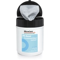 MicroCare Presaturated Wipes, IPA-Based Surface/Stencil Cleaner, 100wipes/Plastic Tub