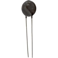 Amphenol Advanced Sensors Thermistor, ICL, NTC, Res 25 Ohms, Tol 25%, Radial, Disc, Cur-Rtg 1.7 A, Dia-Max 0.55 In