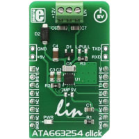 MikroElektronika ATA663254 Click, LIN Transceiver, GPIO, UART, 5 V, 2.25"X1"