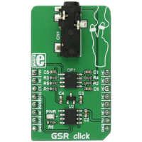 MikroElektronika GSR Click, Biometric Sensor, 3.3 V/5 V, For MCP607, MCP3201, MCP1541, Analog, SPI