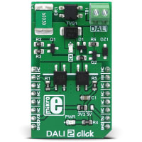 MikroElektronika DALI 2 Click, GPIO, 3.3V or 5V, 1.69"X1", For intelligent digital lighting control