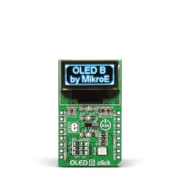 MikroElektronika OLED B Click Board - 96x39px blue monochrme passive matrix OLED display